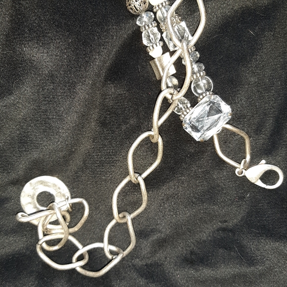 Belt~Vintage Gemstone & Silver Metal c - Picture 6 of 10